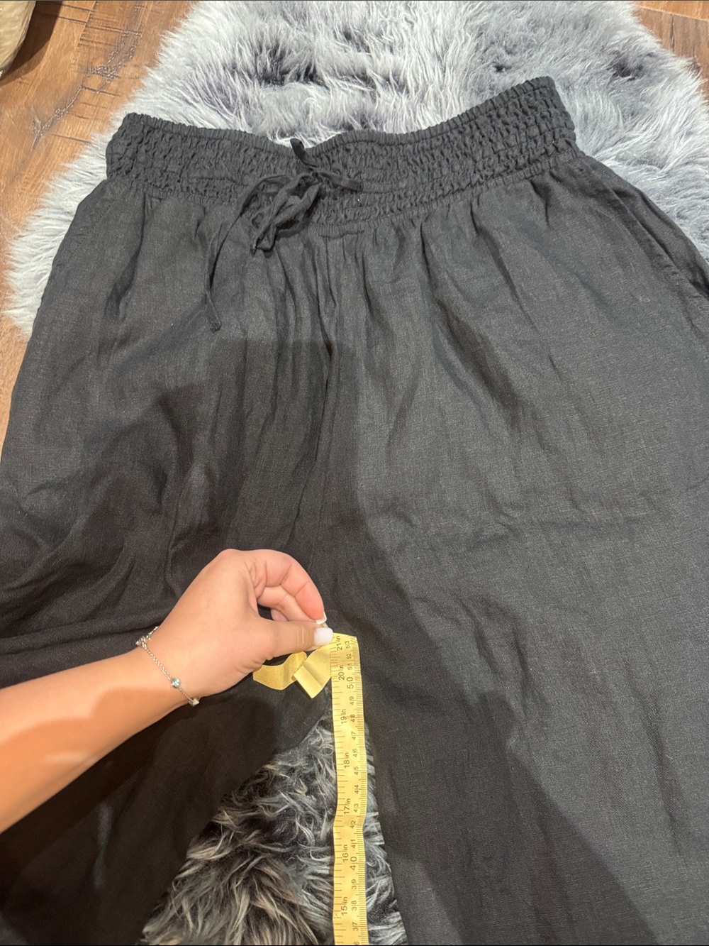 Wilfred Black 100% Linen Wide Pants - Picture 7 of 9